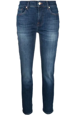 7 for all Mankind Cropped jeans med mellemhøj talje