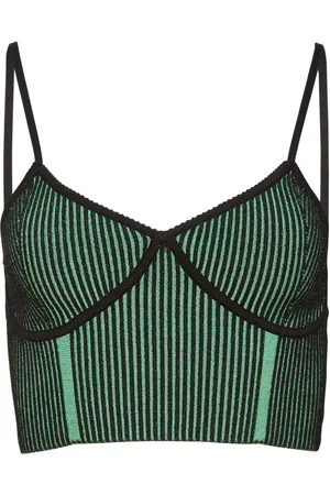 FLEUR DU MAL Ribstrikket top med striber