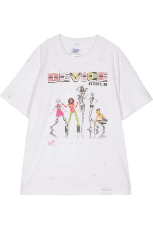DOUBLET T-shirt i bomuld med Girls & Robots-tryk