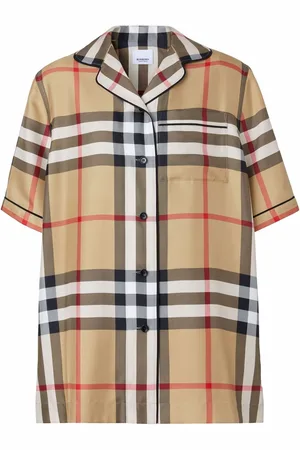 Burberry Vintage-ternet pyjamasskjorte i silke