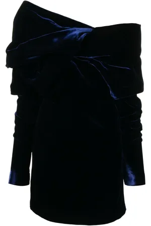 Tom Ford Kort kjole i velour med ruchet detalje