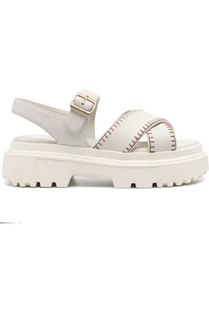 Hogan H644 sandaler i vævet læder
