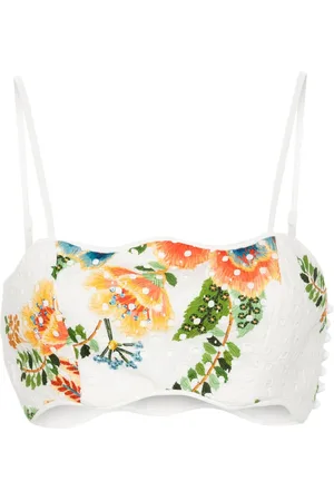 Farm Rio Cropped top i blomstret bomuld