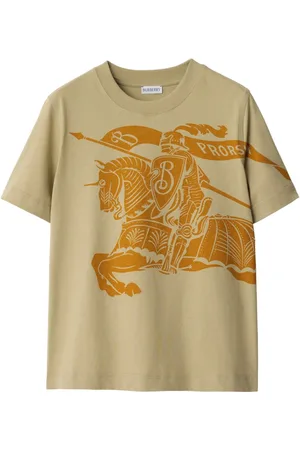 Burberry T-shirt med rund hals og Equestrian Knight-tryk