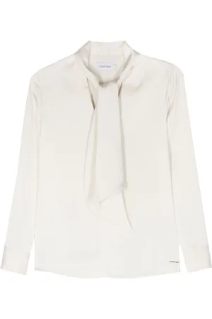 Calvin Klein Bluse med sløjfekrave