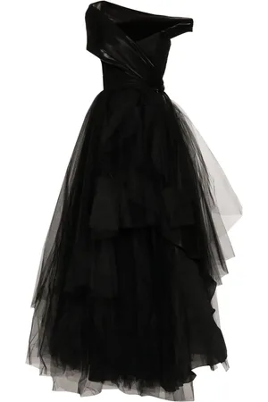 GEMY MAALOUF Asymmetrisk kjole med off-shoulder-snit