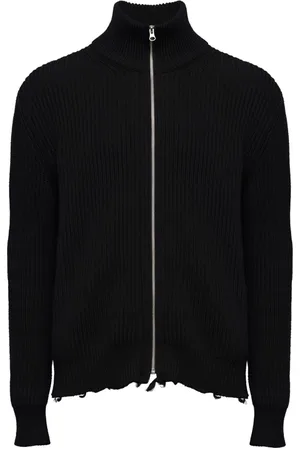 Maison Margiela Cardigan med høj hals og lynlåslukning