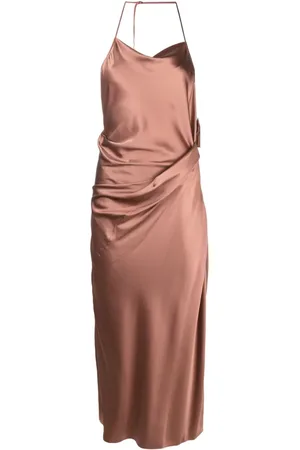 Helmut Lang Draperet kjole med halterneck