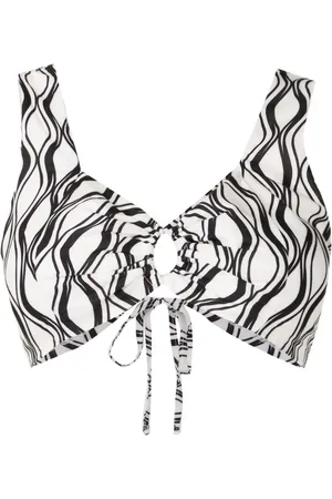 AMIR SLAMA Cropped top uden ærmer med bølgetryk