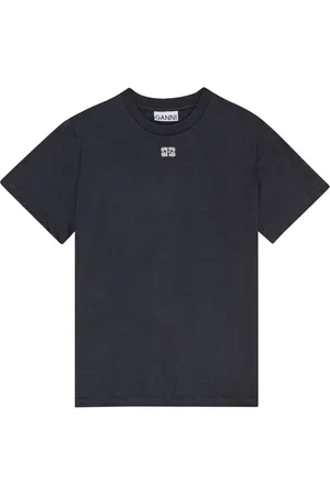 Ganni T-shirt med logoudsmykning