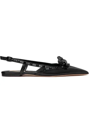 VALENTINO GARAVANI Rockstud Bow slingback-ballerinaer