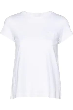 SACAI T-shirt med rund hals og winerlæg