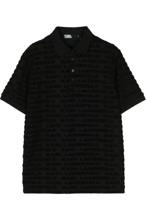Karl Lagerfeld Polo med flock-monogram
