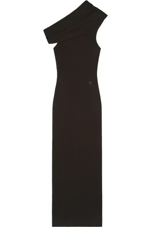 Courrèges Lang asymmetrisk ribstrikket kjole