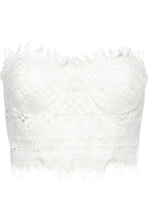 ERMANNO SCERVINO Cropped hæklet bustier-bluse