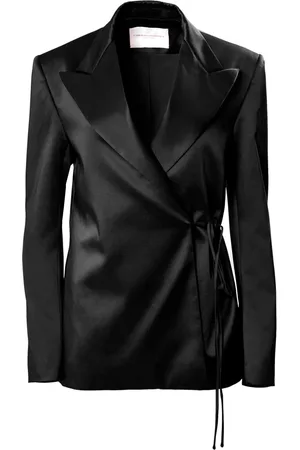 Carolina Herrera Slå om-blazer i satin