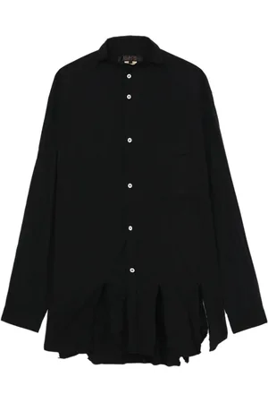 Comme des Garçons Frynset skjorte med asymmetrisk kant