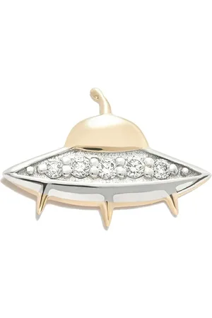 Sydney Evan Flying Saucer ørestikker i 14 karat guld med diamanter