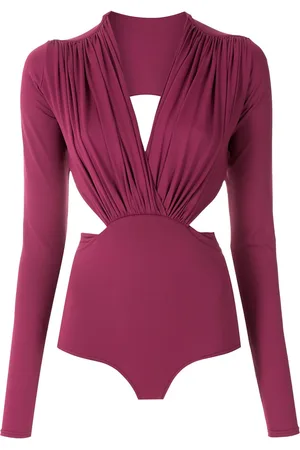 AMIR SLAMA Bodysuit med draperede detaljer