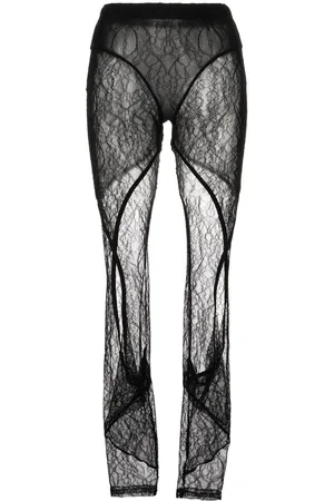 DION LEE Leggings med høj talje og blonder