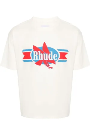 Rhude Chevron Eagle-T-shirt i bomuld