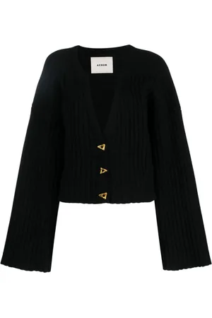 AERON Cropped Morrow cardigan i ribstrik