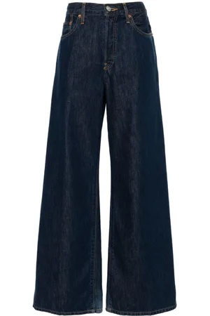 RE/DONE Fortuna palazzo-jeans med mellemhøj talje