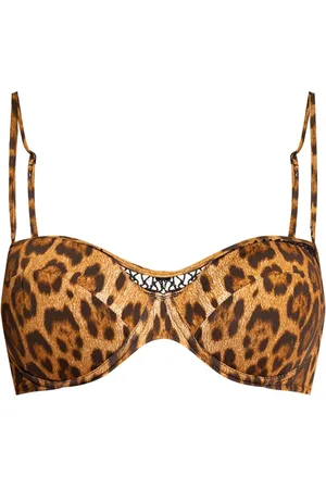 La Perla Bikinitop med leopardtryk og udskæringsdetalje