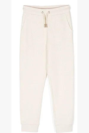 Michael Kors Joggingbukser med monogram-mønster og frotté-stof