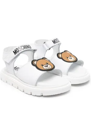 Moschino Sandaler i læder med bamse-applikation
