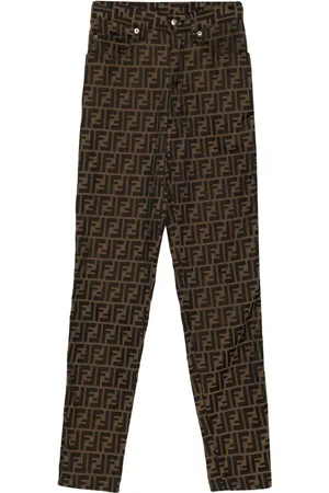 Fendi Jeans i Zucca-jacquard med lige ben