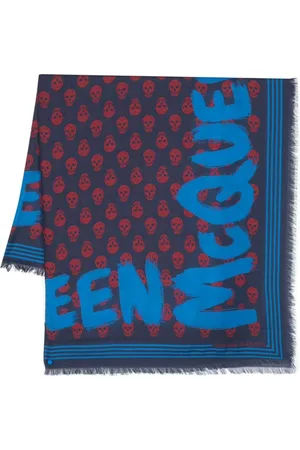 Alexander McQueen Frynset McQueen Graffiti tørklæde