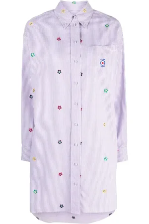 Kenzo Skjortekjole i poplin med broderet design