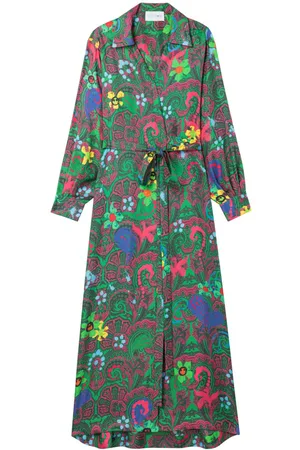 AZ FACTORY Motly slå om-kjole med paisleytryk