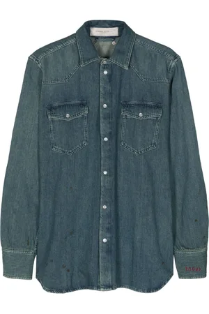 Golden Goose Axel denimskjorte med stjerneapplikation