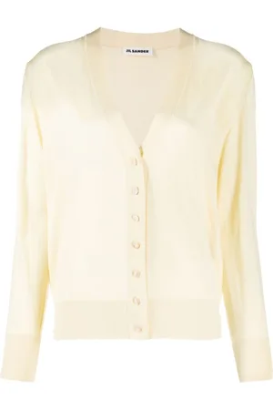 Jil Sander Finstrikket cardigan med V-hals