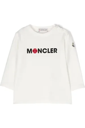 Moncler Langærmet T-shirt med flock-logo
