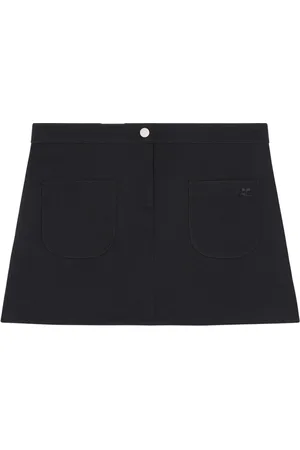 Courrèges Kort nederdel i twill med logoapplikation