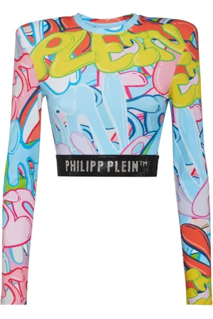 Philipp Plein Cropped top med skulderpuder