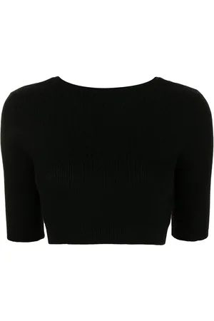 Cashmere In Love Cropped Liza top med dyb rygudskæring