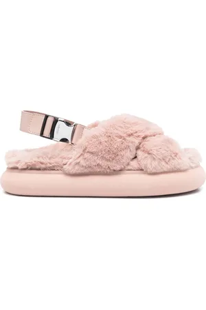 Moncler Sandaler i lammeskind med krydsende remme