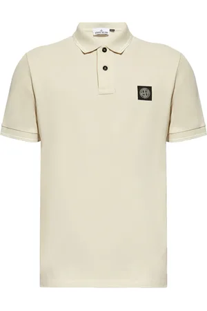 Stone Island Polo i piqué med kompasapplikation