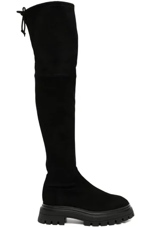 Stuart Weitzman Lårhøje støvler med bindingsdetalje