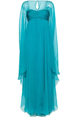 Alberta Ferretti Chiffon-kjole med kappe-design