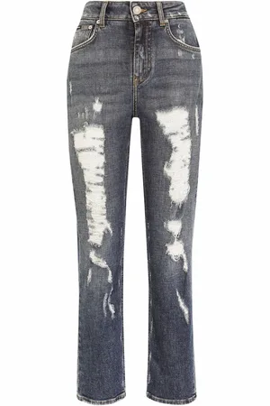 Dolce & Gabbana Boyfriend-jeans med slitageeffekt