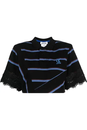 KOCHÉ Stribet cropped top