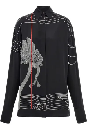 Salvatore Ferragamo Blomstret skjorte