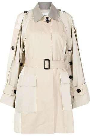 GOEN.J Oversize trenchcoat med colourblocking