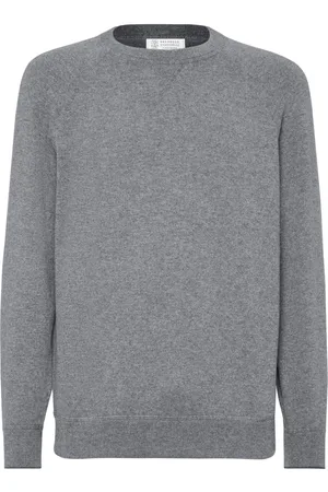 Brunello Cucinelli Sweater i kashmir med rund hals
