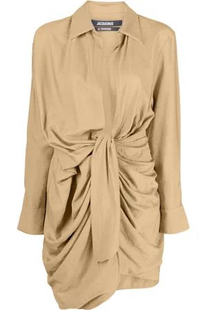 Jacquemus La Robe Bahia kjole med draperinger